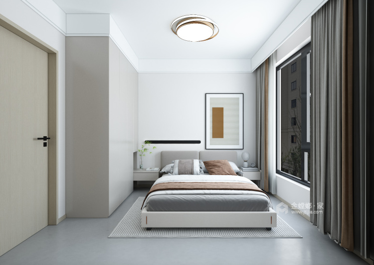 98平米碧桂园山河赋现代简约-卧室效果图及设计说明
