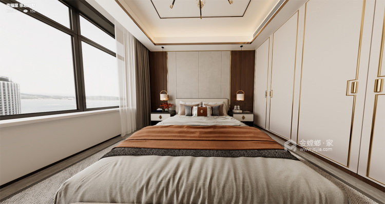 170平幸福里新中式风格-卧室效果图及设计说明