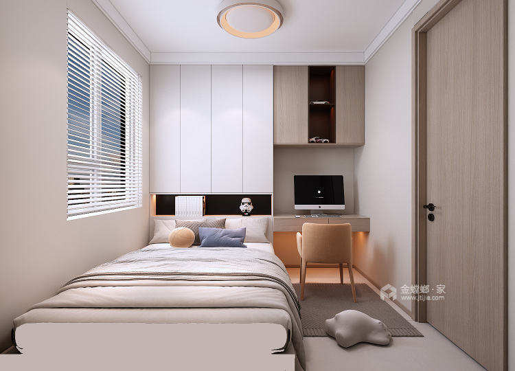 112平和风雅叙现代简约-卧室效果图及设计说明