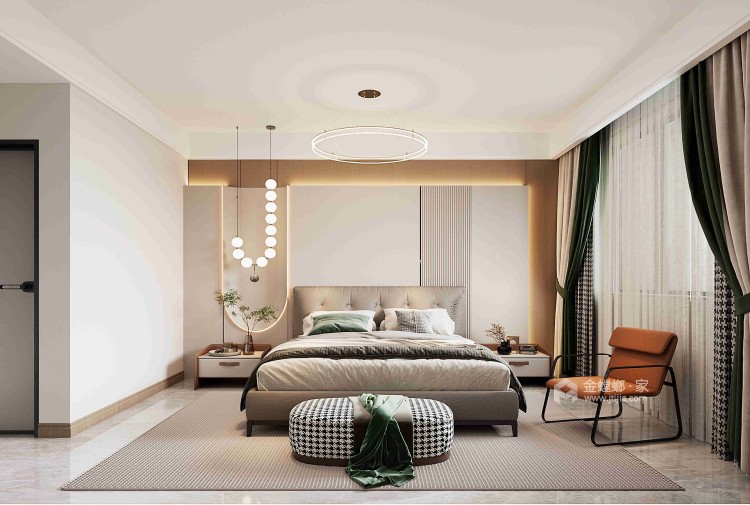 130平安居家园现代简约-卧室效果图及设计说明