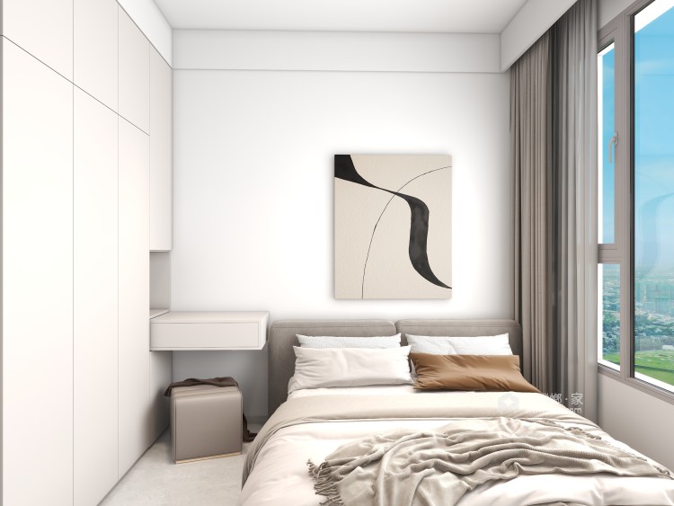 110平卓越城现代风格-卧室效果图及设计说明