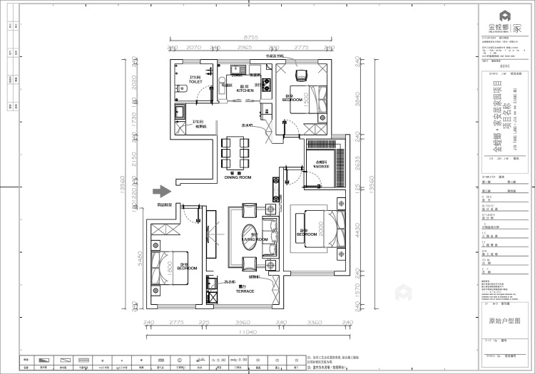 130平安居家园现代简约-平面布置图