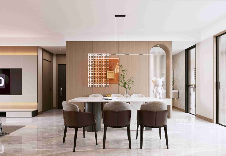 130平安居家园现代简约-餐厅效果图及设计说明