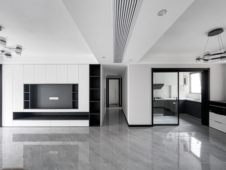 150平合山府黑白现代-餐厅效果图及设计说明