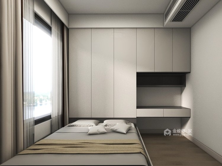 华侨城天鹅堡127现代风格-卧室效果图及设计说明