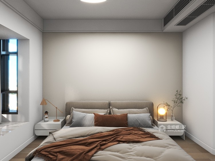 原香岭114平现代风格-卧室效果图及设计说明