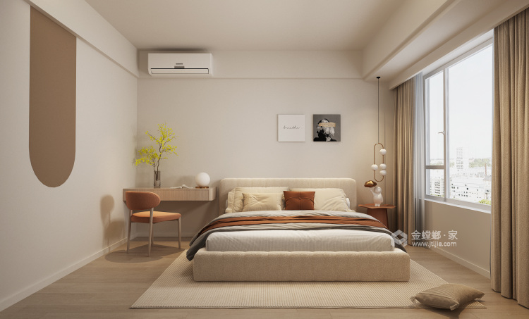96平保利小区现代风格-卧室效果图及设计说明