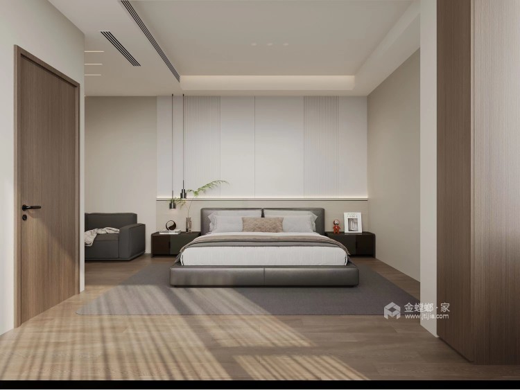 182平翡翠堂意式现代雅居方案-卧室效果图及设计说明