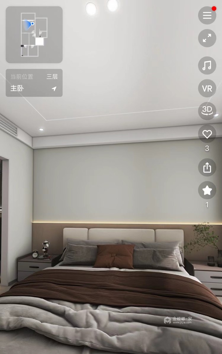180平中央公园现代轻奢雅居方案-卧室效果图及设计说明