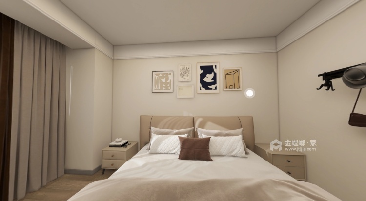 103平芳华里现代风-卧室效果图及设计说明