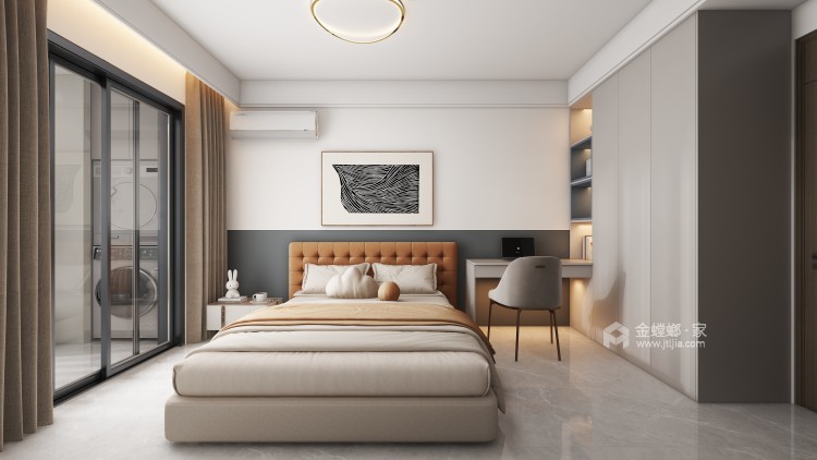 140平和风雅叙现代简约-卧室效果图及设计说明