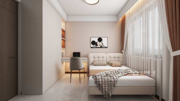 140平和风雅叙现代简约-卧室效果图及设计说明