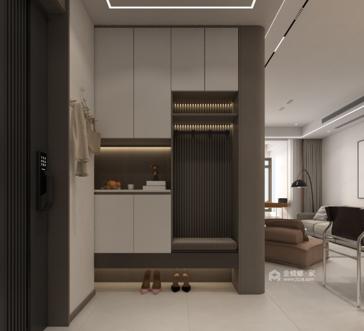 97平湖城风华现代风格-卧室效果图及设计说明