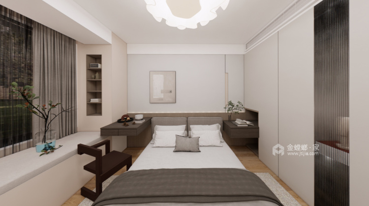 125平天健和景现代风格-卧室效果图及设计说明