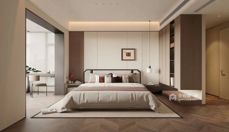 盛科城190m²新中式风格-卧室效果图及设计说明
