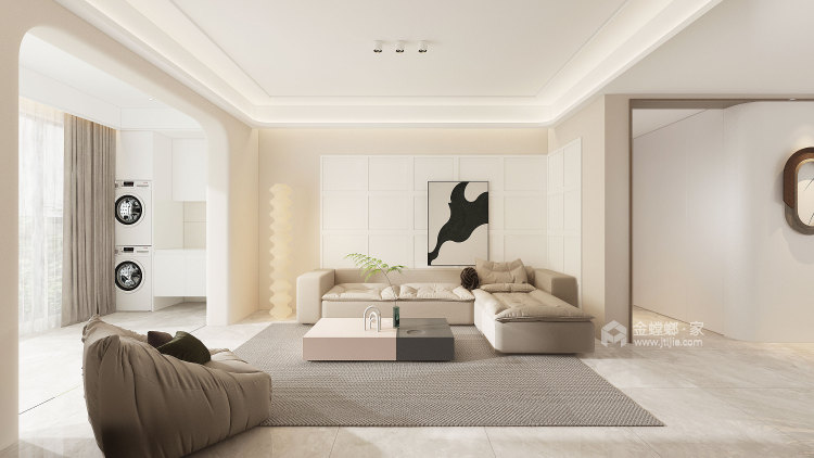 125平保利林语溪现代奶油-卧室效果图及设计说明
