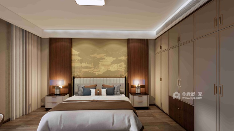 290平华恩城新中式-卧室效果图及设计说明