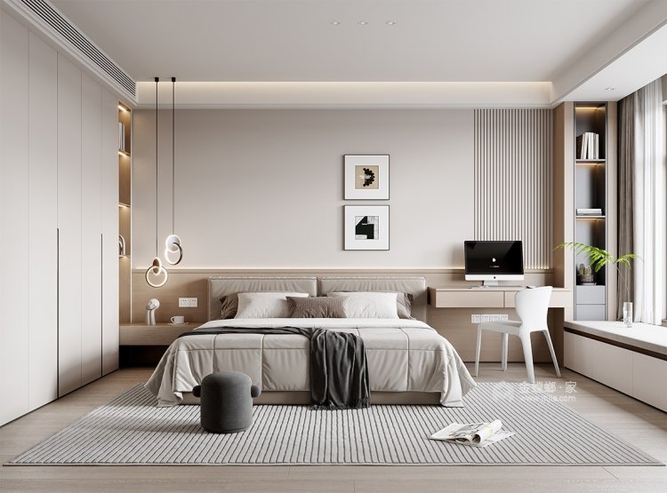 123平臻悦会现代简约风-卧室效果图及设计说明