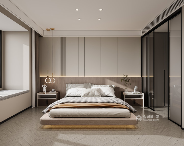 135平建发悦江南现代简约风格-卧室效果图及设计说明