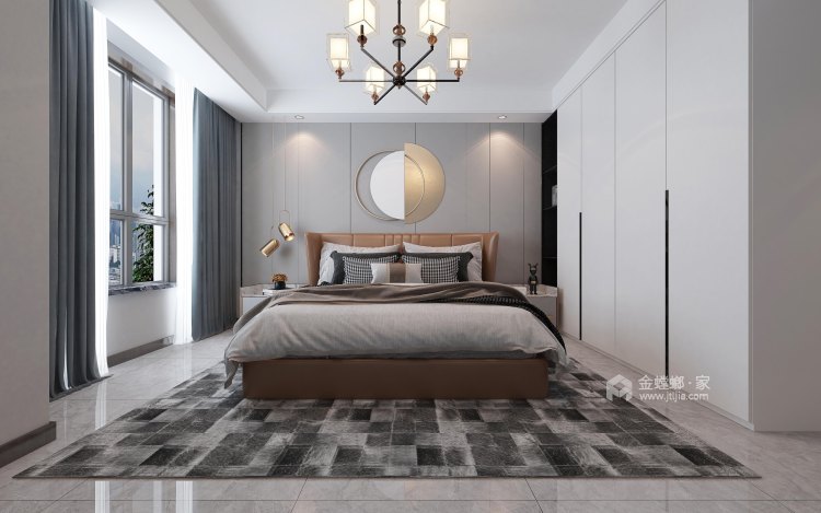 132平方 香槟国际 现代简约-卧室效果图及设计说明