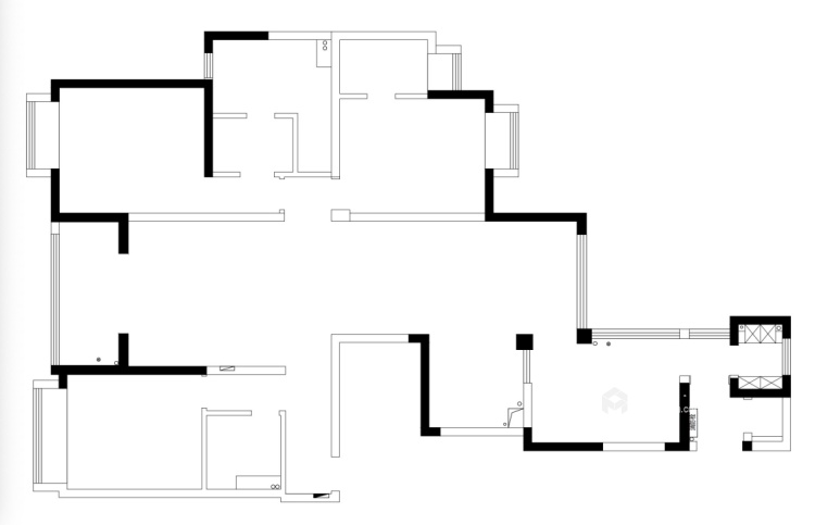 210平雅居乐花园现代风格-业主需求&原始结构图