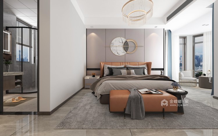 160平方香泊湾现代轻奢-卧室效果图及设计说明