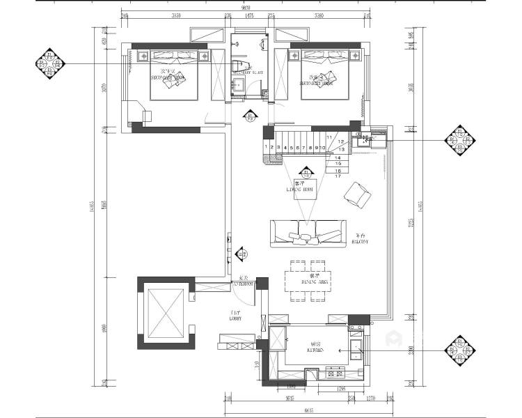 119平翰林院现代风格-平面设计图及设计说明