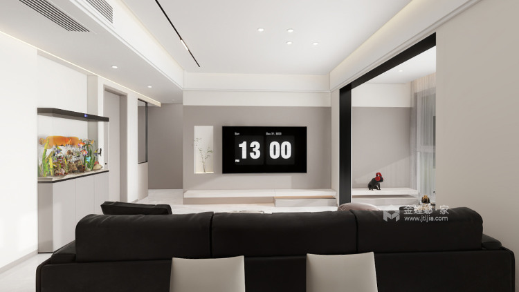 121平丽雅紫宸现代风格-客厅效果图及设计说明