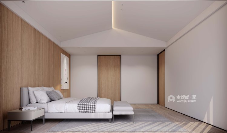 465平f天下欧景园现代极简-卧室效果图及设计说明