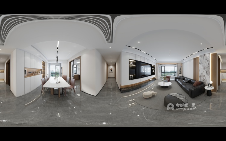 165平德林城二期现代风格-客厅效果图及设计说明
