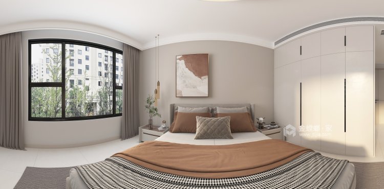 150平中珹豫府现代极简风格-卧室效果图及设计说明