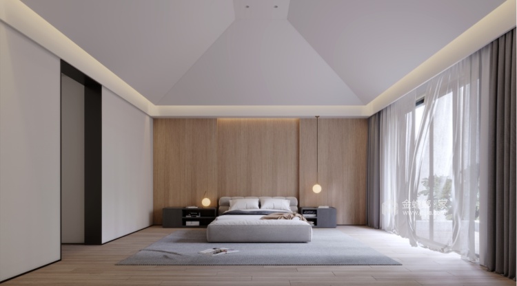 465平f天下欧景园现代极简-卧室效果图及设计说明