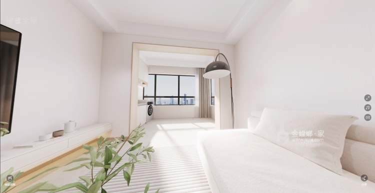91平方正商城现代风-卧室效果图及设计说明