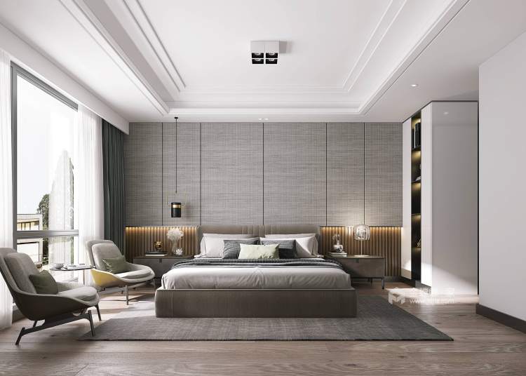 246平东原千寻现代风格-卧室效果图及设计说明