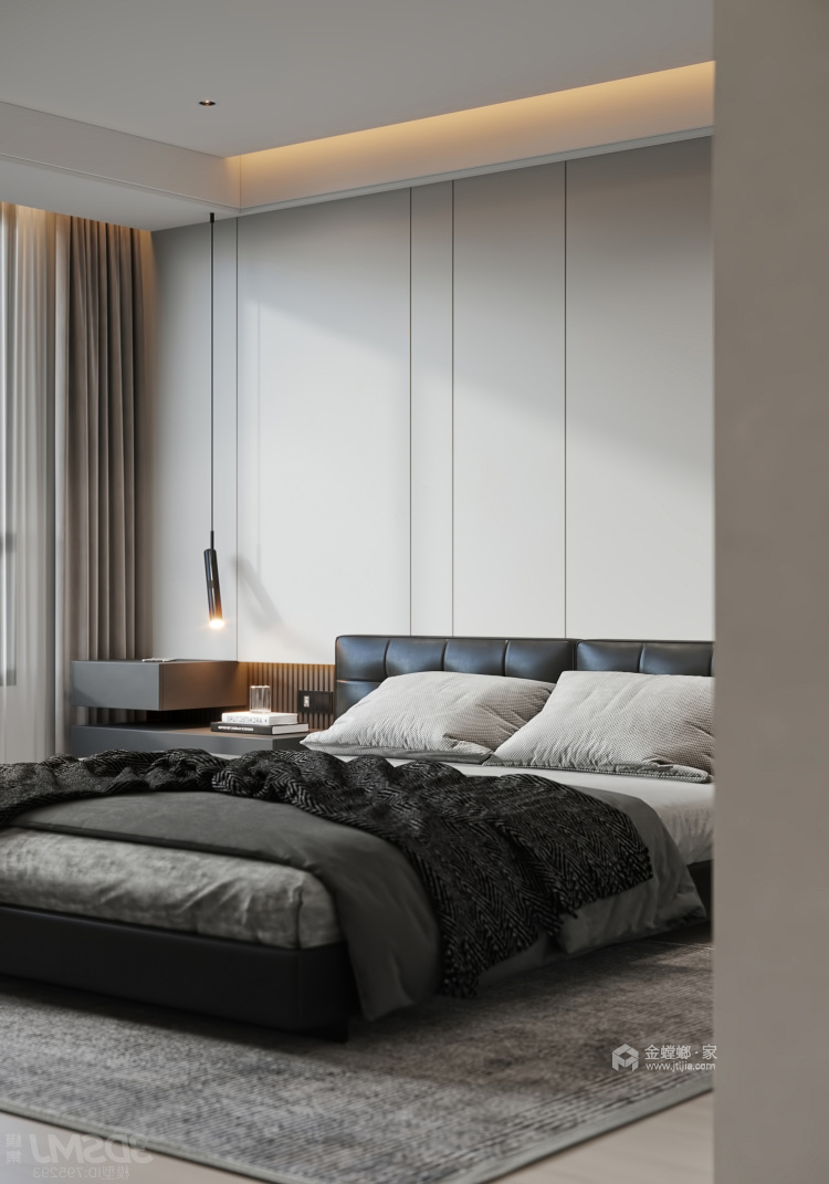180平星湖湾现代风-卧室效果图及设计说明