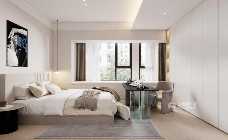 167平方金科星台现代极简-卧室效果图及设计说明