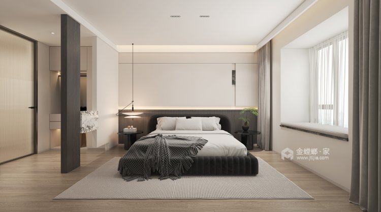 270平方与山城臻园现代风格-卧室效果图及设计说明