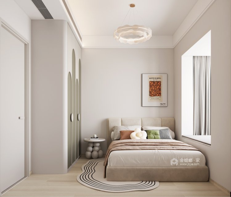 143平方北大资源现代法式-卧室效果图及设计说明