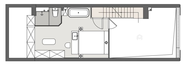 42平方LOFT临岸公寓 现代风格-平面设计图及设计说明