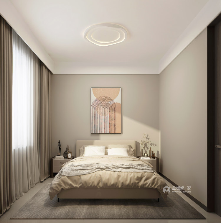 165平建业十八城现代简约-卧室效果图及设计说明