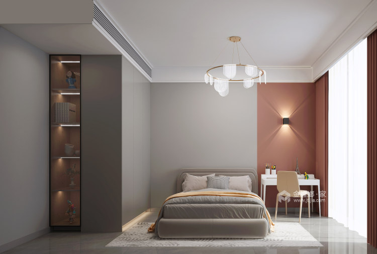 135建业联盟东望现代简约-卧室效果图及设计说明