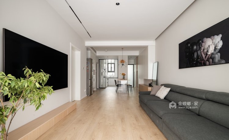 39平万科锦里公寓现代风格-客厅效果图及设计说明