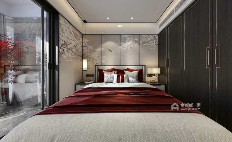 100平云台居现代简约风-卧室效果图及设计说明
