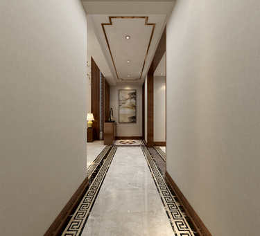 130平3室新中式走廊