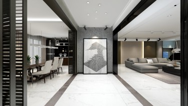 250平4室现代走廊