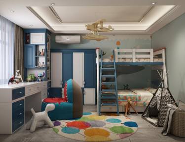 140平3室美式儿童房