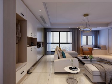 95平宝龙公寓现代风格-公寓效果案例赏析