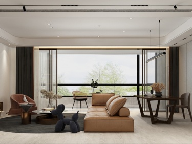 168平国仕九礼现代风格-用简洁为主的设计，营造安静舒适的居住