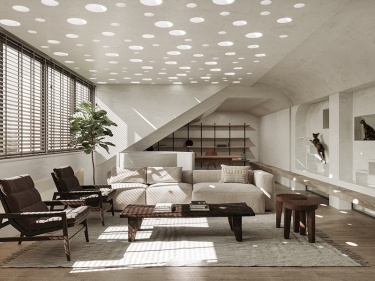 500平森林别墅现代风格-让空间更纯粹