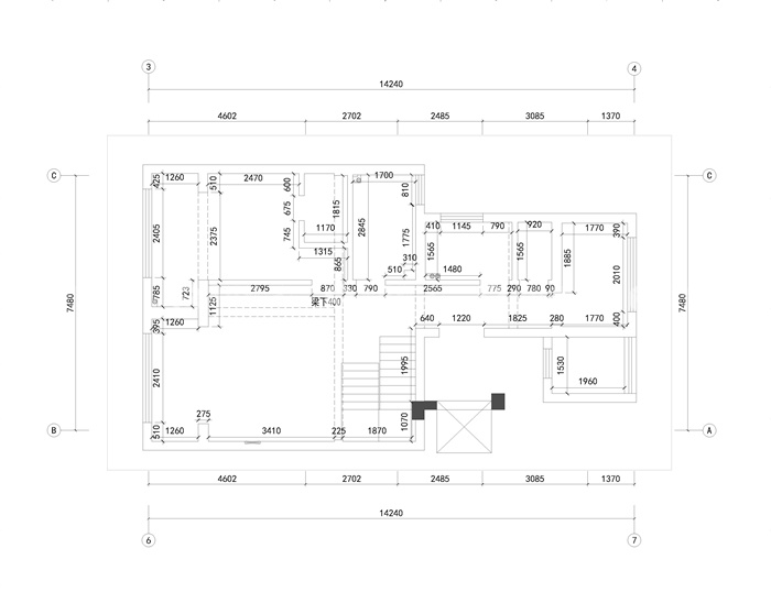 家有双胞胎该怎么装，来看正确示范-一层原始结构图